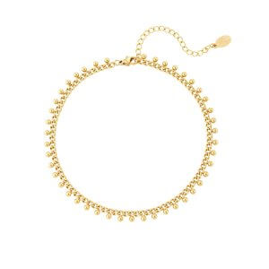 Stainless steel anklet dots Gold