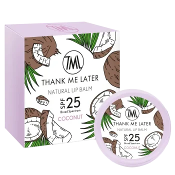 Thank me later natural lip balm coconut