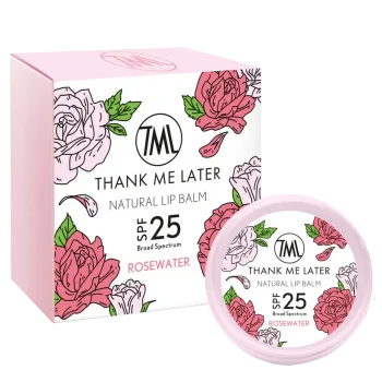 Thank me later natural lip balm rosewater