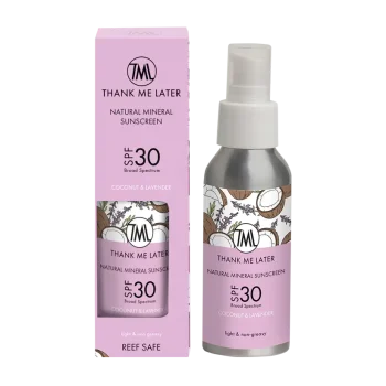 Thank me later sunscreen SPF30 Coconut & Lavender