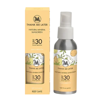 Thank me later sunscreen SPF30 pear & green tea